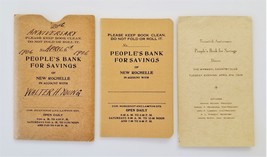 Lot 1926 Antique New Rochelle Ny People&#39;s Bank 20 Anniv Savings Book Menu Young - £36.19 GBP