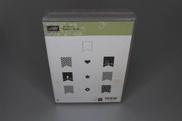 Stampin&#39; Up! Banner Blast - Set of 10 wood-mounted stamps - £4.66 GBP
