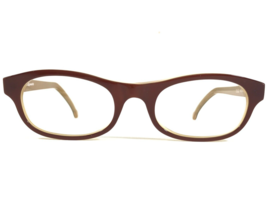 Vintage la Eyeworks Eyeglasses Frames REVA 757 Brown Red Rectangular 48-20-140 - £50.99 GBP