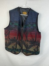 Vintage Woolrich Wool Vest Aztec Native Lightweight Full Zip Men’s Medium USA - £78.65 GBP