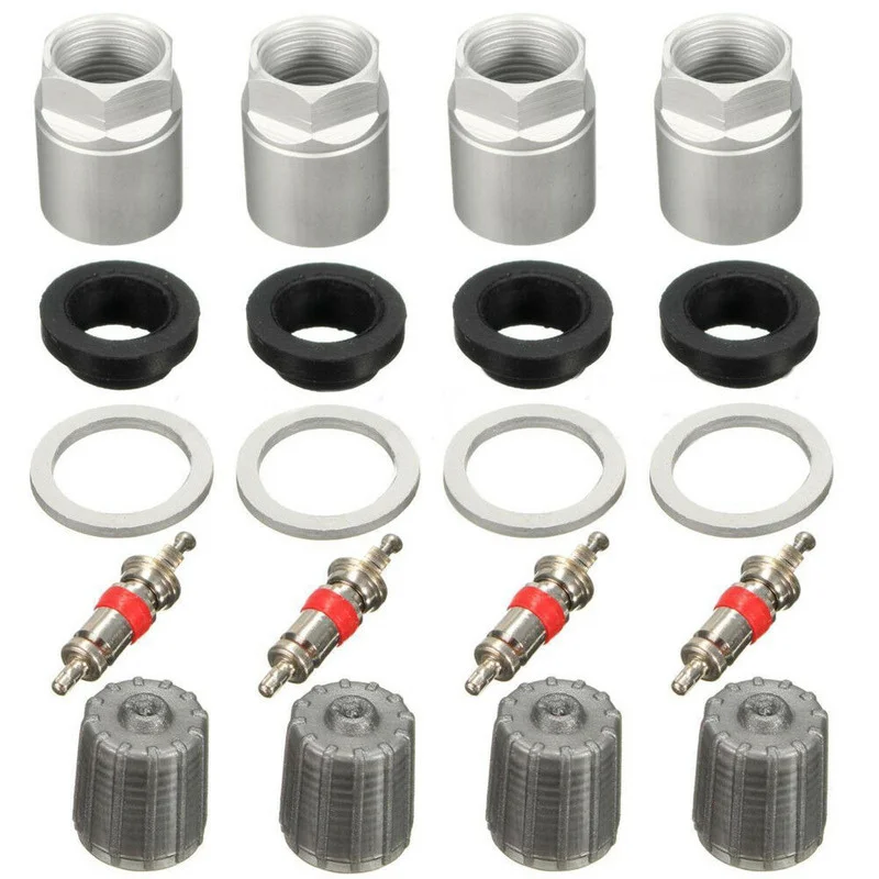 4pcs TPMS Tire Pressure Sensor Repair Washer Nut Valve Caps Service Kit ... - $14.56