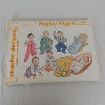 Sunrise Designs Sewing Pattern Nighty Nights Infant Sleepwear Preemie-12mo CUT - £4.68 GBP