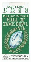 1983 Hall Of Fame Bowl game Ticket Stub WVU Kentucky - £65.28 GBP