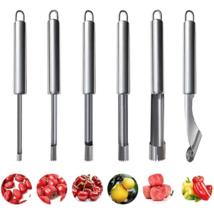 6Piece Stainless Steel Fruit and Vegetable Corer Set - £16.84 GBP