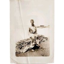 WW2 1943 Papua New Guinea Real Photo Antique Military Unknown Soldier E83H - $39.99