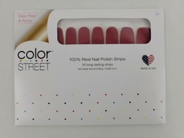 Color Street MUNICH MULBERRY 100% Real Nail Polish Strips Dusty Pink Red... - £26.54 GBP