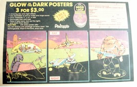 1985 Color Ad Three Glow In The Dark Sci-Fi Posters Pineapple Kids Club,... - $7.99