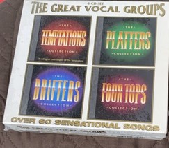 The Great Vocal Groups: 4-Disc Set- TEMPTATIONS- Four Tops - Drifters - New Cd - $9.95