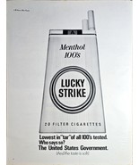 1968 Lucky Strike Menthol 100&#39;s Cigarettes Vintage Print Ad - £10.10 GBP