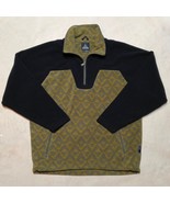 PrAna Arnu Green Black Pullover 1/4 Zip Fleece Sweater Jacket Mens Size ... - $39.95