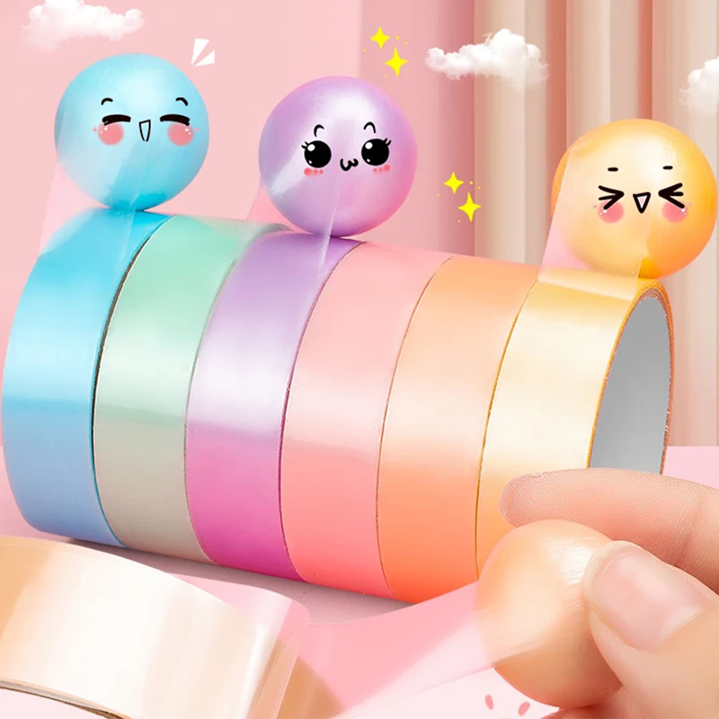 3 6 4 8cm macaron color pressure relief sticky ball tapes kids fun sticker ledger tape thumb200