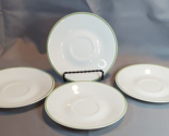 Corelle Callaway Shadow Iris Green Rim Set of 4 Saucers 6-1/8 in My Garden - $13.81