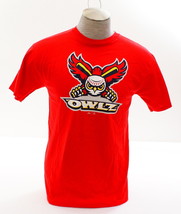 Majestic Orem Owlz Red Short Sleeve Tee T Shirt Men&#39;s Medium M  NEW - £15.77 GBP