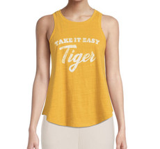 secret treasure take it easy tiger tank mustard yellow size small size (... - $9.49