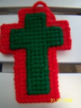 Handcrafted Plastic Canvas Cross - £2.40 GBP