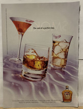 Magazine Print Ad Crown Royal Whiskey End Of A Perfect Day - £3.88 GBP