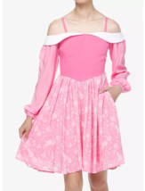 Disney Sleeping Beauty Princess Aurora Cold Shoulder Long Sleeve Dress XL - £45.42 GBP