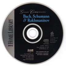 Zane: Great Composers: Bach, Schumann &amp; Rakhmaninov (Win/Mac) - NEW CD in SLEEVE - £3.20 GBP