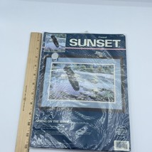 Vintage Sunset Crewel Embroidery Kit 11094 Eagle Spring on the River Nature - £14.85 GBP