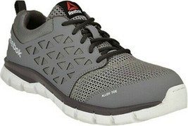 Reebok Alloy Toe Work Shoe Gray WIDE EH Rated Slip Resistant 6 to 15 - £97.38 GBP