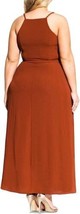 City Chic Womens Divine Floaty Overlay Crepe Faux Wrap Maxi Dress X-Large, Spice - £59.16 GBP