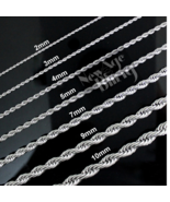 Stainless Steel Rope Chain Trendy Durable Premium Quality Men&#39;s Women&#39;s ... - £4.64 GBP+