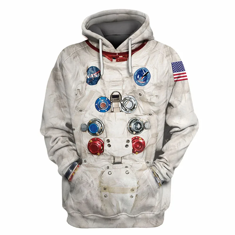 3D Print Armstrong Spacesuit Hoodies Men/Women Casual Astronaut Spacesuit Sweats - £103.89 GBP