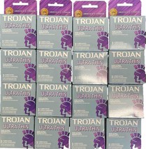 16-Trojan Ultra Thin Ultra Sensitivity Lubricated Condoms -exp 01-2024/10/2024 - £15.45 GBP