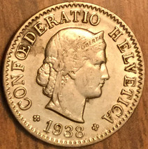 1938 Switzerland 5 Rappen Coin - £1.98 GBP