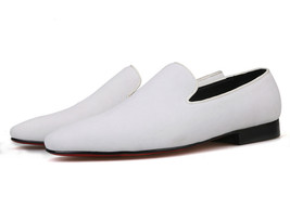 Merlutti Einfarbig Weiß Samt Slipper Mode Ball Und Hochzeit Herren Schuhe - £110.98 GBP+