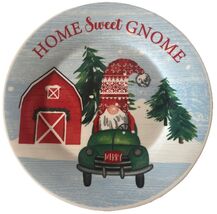 Royal Norfolk "Home Sweet Gnome" Ceramic Plate 8" —NEW—SHIPS IN 24 HOURS— - $19.68