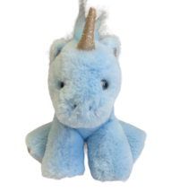 FAO Schwarz Blue Unicorn Sitting Cuddly Plush Stuffed Animal Baby Toy 9 ... - $16.02
