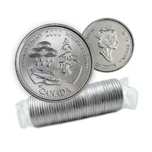 2000 Canadian 25-Cent Natural Legacy/May Millennium Series Original Coin Roll - £23.19 GBP