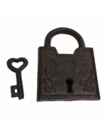 Vintage Style Replica Cast Iron Decorative Lock Key Open Your Wisdom Rustic - £15.63 GBP
