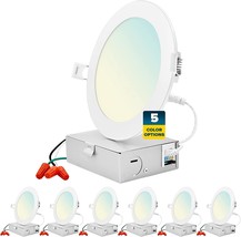 Sunperian 6 Inch Ultra-Thin LED Recessed Lighting with Junction Box, 5, ... - £67.16 GBP