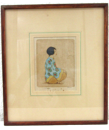 Dorsey Potter Tyson American 1891-1969 Color Etching Chinese Girl Pencil... - $5,512.05 MXN