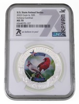 2022 Isole Cook S$5 Serie Animali Indiana Graded Da NGC Come MS-70 - $120.06