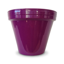4.5 x 3.75 in. Powder Coated Ceramic Standard Flower Pot  Violet - Pack ... - £99.52 GBP