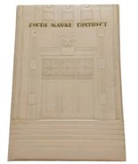 1943 WWII FIfth Naval District Hardcover Leather Bound Calendar Book Not... - $188.83 CAD