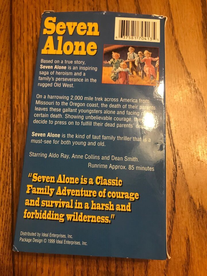 Seven Allein Vhs-Video Klebeband Film Aldo Ray Anne Collins Item image 3