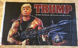 Donald Trump 3&#39;x5&#39; U.S.A. Rambo Nylon Keep America Great Flag MAGA Free Ship USA - £7.97 GBP+