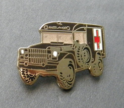 US Military Ambulance Medevac Vehicle Lapel Pin Badge 1.25 inches Old School - £4.52 GBP