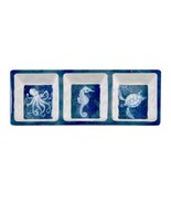 Octopus Seahorse Sea Turtle 3 Section Serving Tray Oceanic 18 x 13.5 Mel... - £23.71 GBP