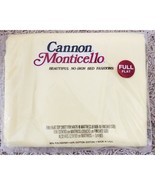 Vintage Cannon Monticello Full Yellow Flat Top Sheet 50% Cotton 50% NIP - $375.26 MXN