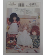 VOGUE CRAFT PATTERN #7418 18&quot; VOGUE DOLL COLLECTION RAG DOLL CLOTHES UNC... - £12.01 GBP