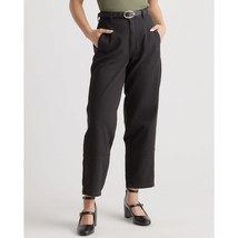 Quince Womens Organic Stretch Cotton Twill Barrel Pant Pockets Stretch Black 6 - £34.09 GBP