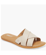 Born Ilana Leather Slide Sandal, Cushioned Padded, White Cream, Size 9, NWT - $64.52
