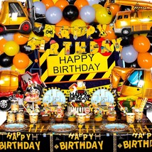 175 Pcs Construction Birthday Party Supplies, Construction Party Decorations Wit - £34.44 GBP