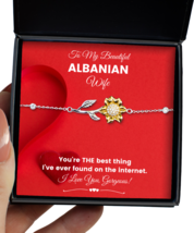 Bracelet Birthday Present For Albanian Wife - Jewelry Sunflower Bracelet Gifts  - £40.02 GBP