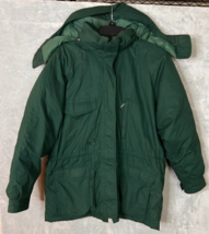Eddie Bauer Snowline Jacket Green Goose Down Insulated Full Zip women&#39;s Large - £54.24 GBP